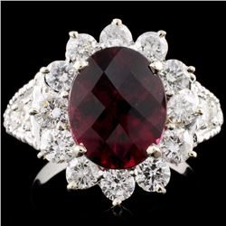 14K Gold 3.22ct Tourmaline & 1.7ctw Diamond Ring