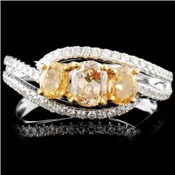 18K Gold 1.19ctw Fancy Diamond Ring