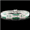 Image 1 : 18K Gold 3.40ct Emerald & 2.04ctw Diamond Bracelet