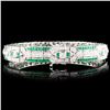 Image 2 : 18K Gold 3.40ct Emerald & 2.04ctw Diamond Bracelet