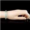 Image 3 : 18K Gold 3.40ct Emerald & 2.04ctw Diamond Bracelet