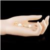 Image 2 : 18K Gold 10MM Pearl & 0.34ctw Diamond Earrings
