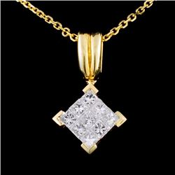 18K Gold 0.50ctw Diamond Pendant