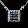 Image 2 : 14K White Gold 1.21ctw Fancy Color Diamond Necklac