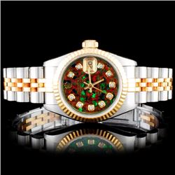Rolex YG/SS DateJust Ladies Diamond Wristwatch