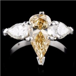 Platinum 2.31ctw Fancy Color Diamond Ring