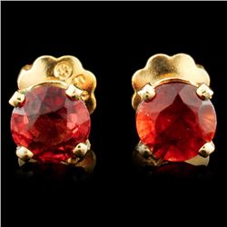 14K Gold 0.54ct Garnet Earrings