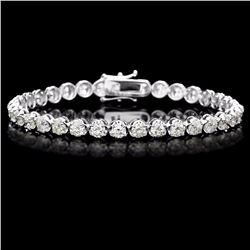 ^18k White Gold 9.00ct Diamond Tennis Bracelet