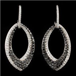 14K Gold 1.54ctw Fancy Color Diamond Earrings