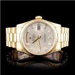 Rolex 18K Day-Date 118238 Diamond Wristwatch