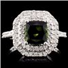 Image 1 : 14K Gold 1.43ct Tourmaline & 0.64ctw Diamond Ring
