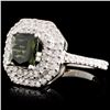 Image 2 : 14K Gold 1.43ct Tourmaline & 0.64ctw Diamond Ring