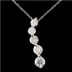 14K Gold 1.60ctw Diamond Pendant