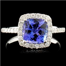 14K Gold 1.61ct Tanzanite & 0.42ctw Diamond Ring