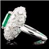 Image 3 : 18K Gold 3.94ct Emerald & 1.61ctw Diamond Ring