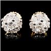 Image 1 : 18K Gold 0.66ctw Diamond Earrings