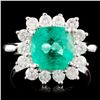 Image 1 : 18K Gold 2.46ct Emerald & 0.81ctw Diamond Ring