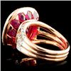 Image 2 : 18K Gold 8.65ct Tourmaline & 1.44ctw Diamond Ring