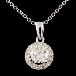 14K Gold 0.69ctw Diamond Pendant