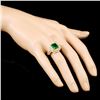 Image 3 : 18K Gold 2.76ct Emerald & 1.27ctw Diamond Ring