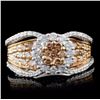 Image 1 : 14K White Gold 2.82ctw Fancy Color Diamond Ring