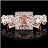 Image 1 : 18K Rose Gold 0.95ctw Fancy Color Diamond Ring