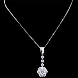 18K White Gold 1.23ct Diampnd Pendant