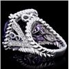 Image 3 : 18K Gold 23.51ct Amethyst & 0.43ct Diamond Ring
