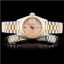 Rolex Tridor Gold DateJust Diamond Ladies Watch