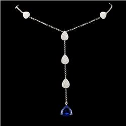 18K Gold 4.25ct Tanzanite & 1.00ctw Diamond Neckla