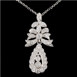 18K Gold 0.49ctw Diamond Pendant