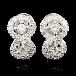 18K Gold 1.63ctw Diamond Earrings