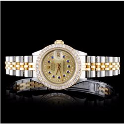 Rolex TT DateJust Diamond Ladies Watch