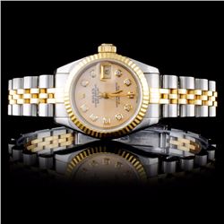 Rolex TT DateJust Ladies Diamond Wristwatch