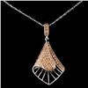 Image 1 : 14K Gold 0.52ctw Fancy Diamond Pendant