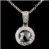 Image 1 : 14K Gold 0.85ctw Fancy Diamond Pendant