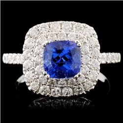 18K Gold 1.14ct Tanzanite & 0.89ctw Diamond Ring