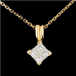 18K Gold 0.50ctw Diamond Pendant