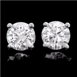 14k White Gold 1.22ct Diamond Earrings