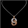 Image 2 : 14K White Gold 1.16ctw Fancy Color Diamond Pendant