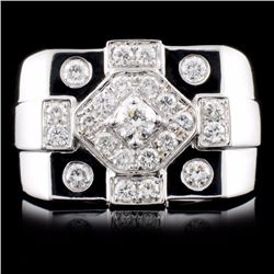 14K White Gold 0.96ctw Diamond Ring