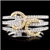 Image 1 : 18K TT 0.71ctw Diamond Ring