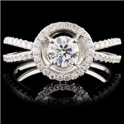 18K White Gold 0.76ctw Diamond Ring