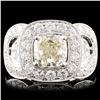 18K Gold 3.43ct Fancy Color Diamond Ring