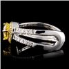 Image 3 : 18K White Gold 1.35ctw Fancy Color Diamond Ring
