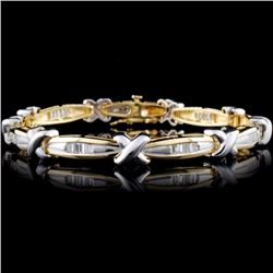 14K TT 1.24ct Ladies Diamond Bracelet