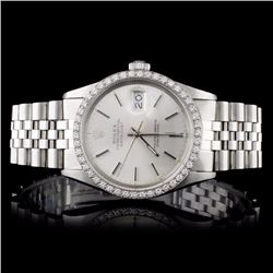 Rolex SS DateJust 1.50ct Diamond Men's Wristwatch