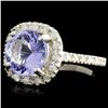 Image 2 : 14K Gold 2.95ct Tanzanite & 0.41ctw Diamond Ring