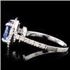 Image 3 : 14K Gold 2.95ct Tanzanite & 0.41ctw Diamond Ring