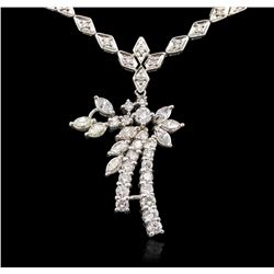 14KT White Gold 3.82ctw Diamond Necklace